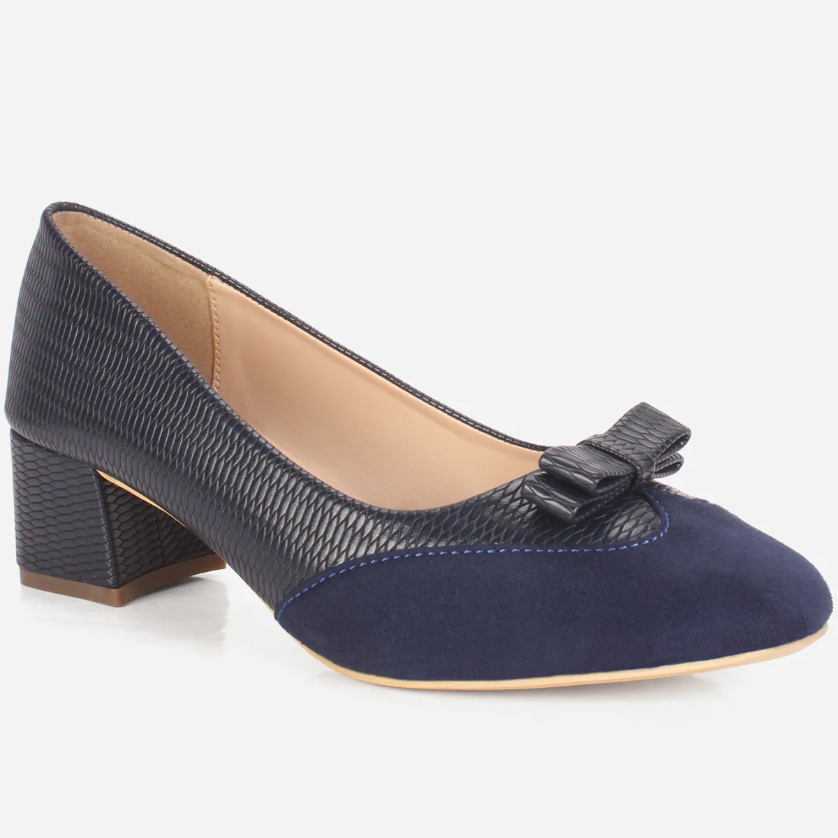 Womens "SKARLET" Round Toe Slide In Court Shoes