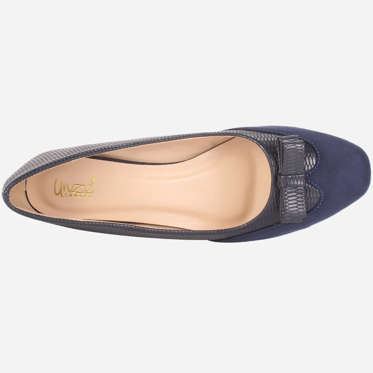 Womens "SKARLET" Round Toe Slide In Court Shoes - Image 4