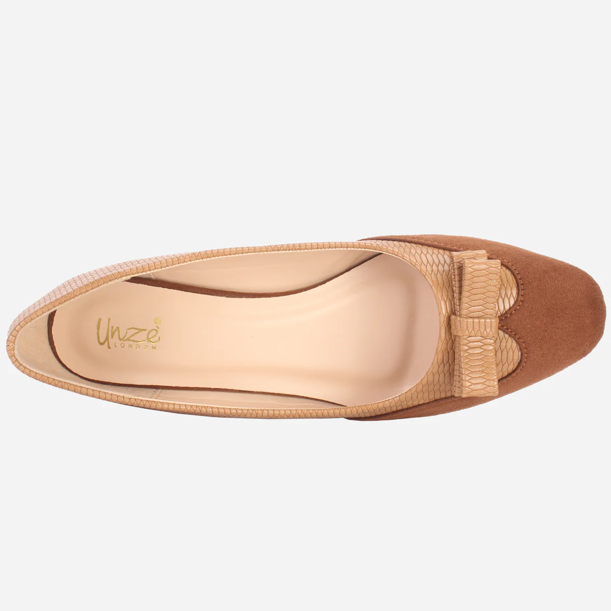 Womens "SKARLET" Round Toe Slide In Court Shoes - Image 4