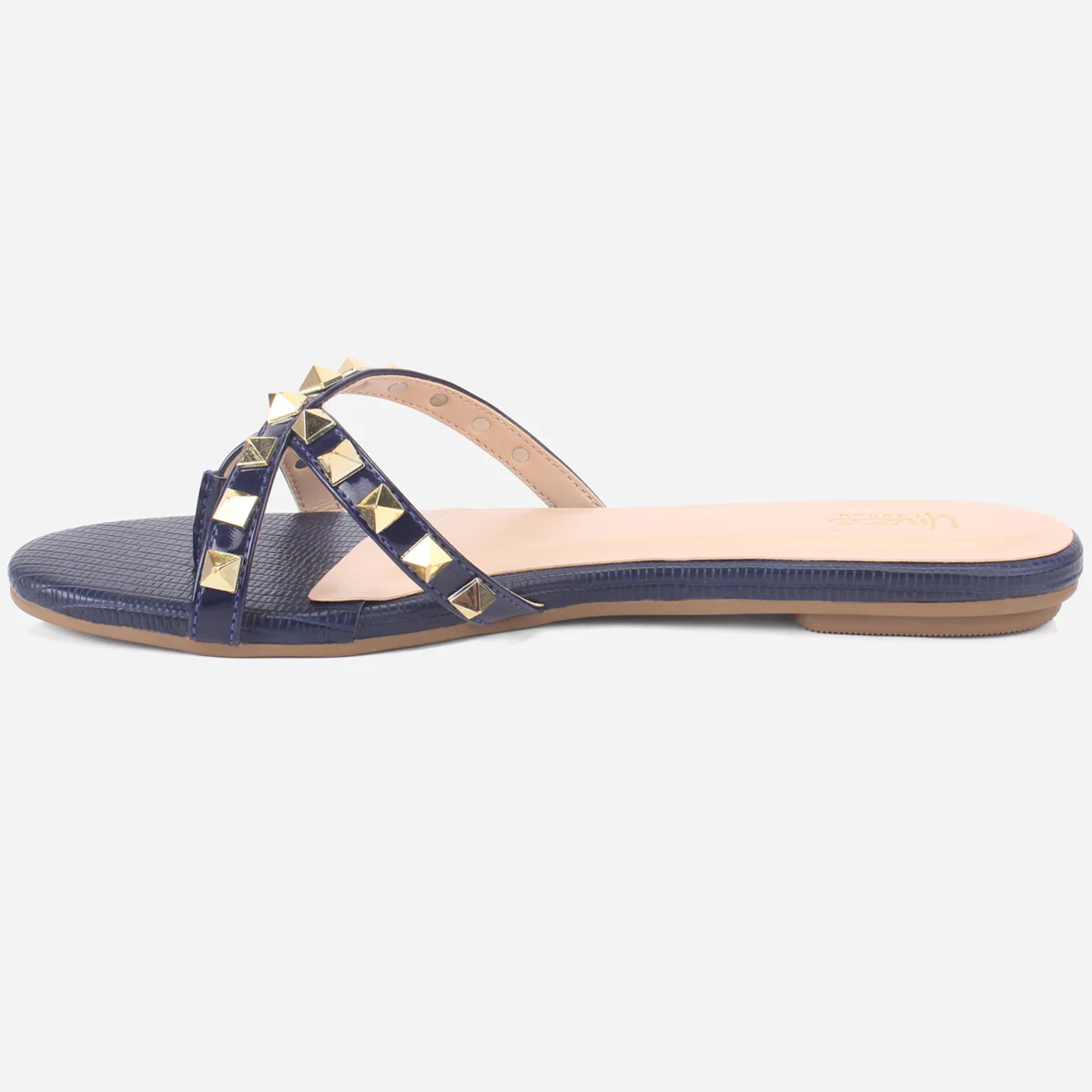 Womens "SKYLER" Stud Adorned Thong Summer Slippers - Image 3