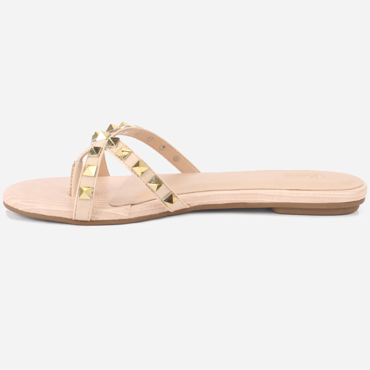 Womens "SKYLER" Stud Adorned Thong Summer Slippers - Image 3
