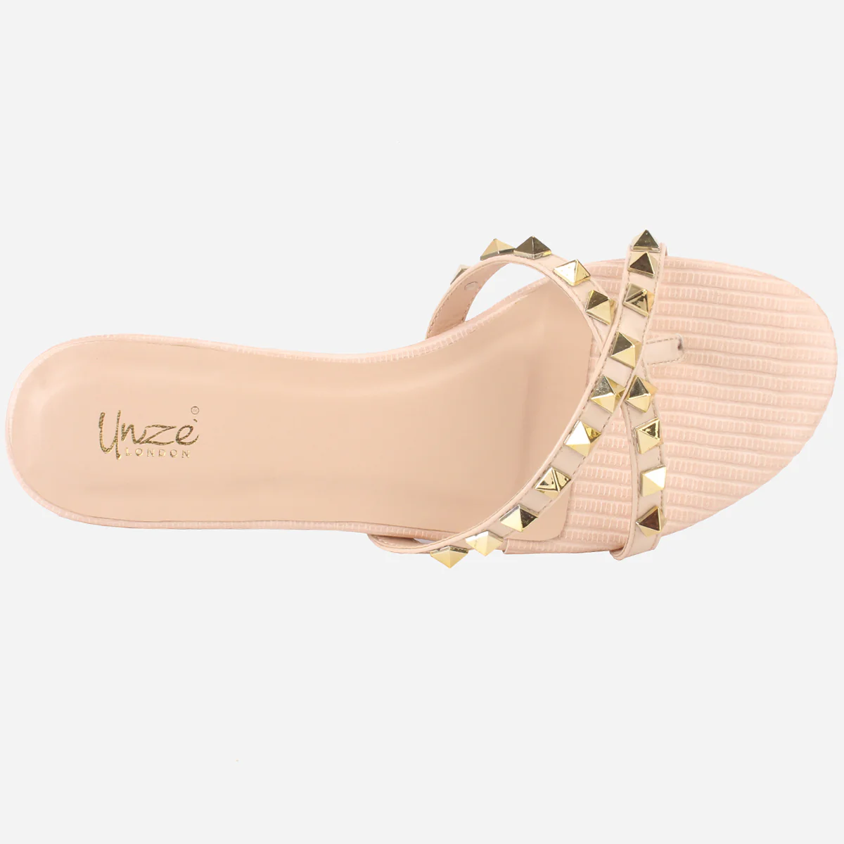 Womens "SKYLER" Stud Adorned Thong Summer Slippers - Image 4