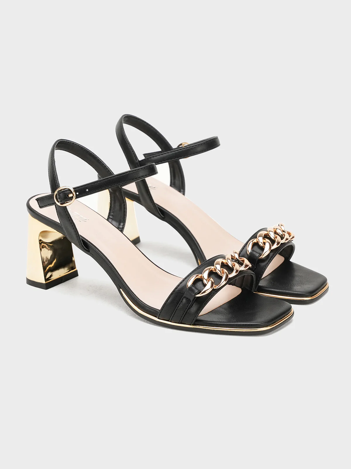 Womens "SOULLE" Adorned Block Sandals - Image 4