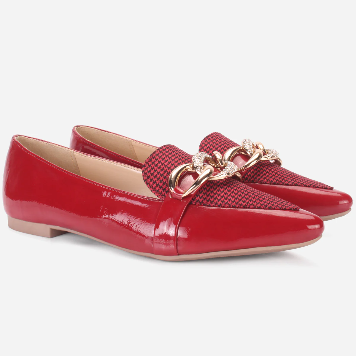 Women's "STILLA" Pointed Toe Decorated Flat Pumps - Image 2