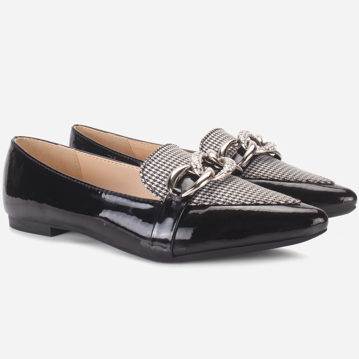 Women's "STILLA" Pointed Toe Decorated Flat Pumps - Image 2