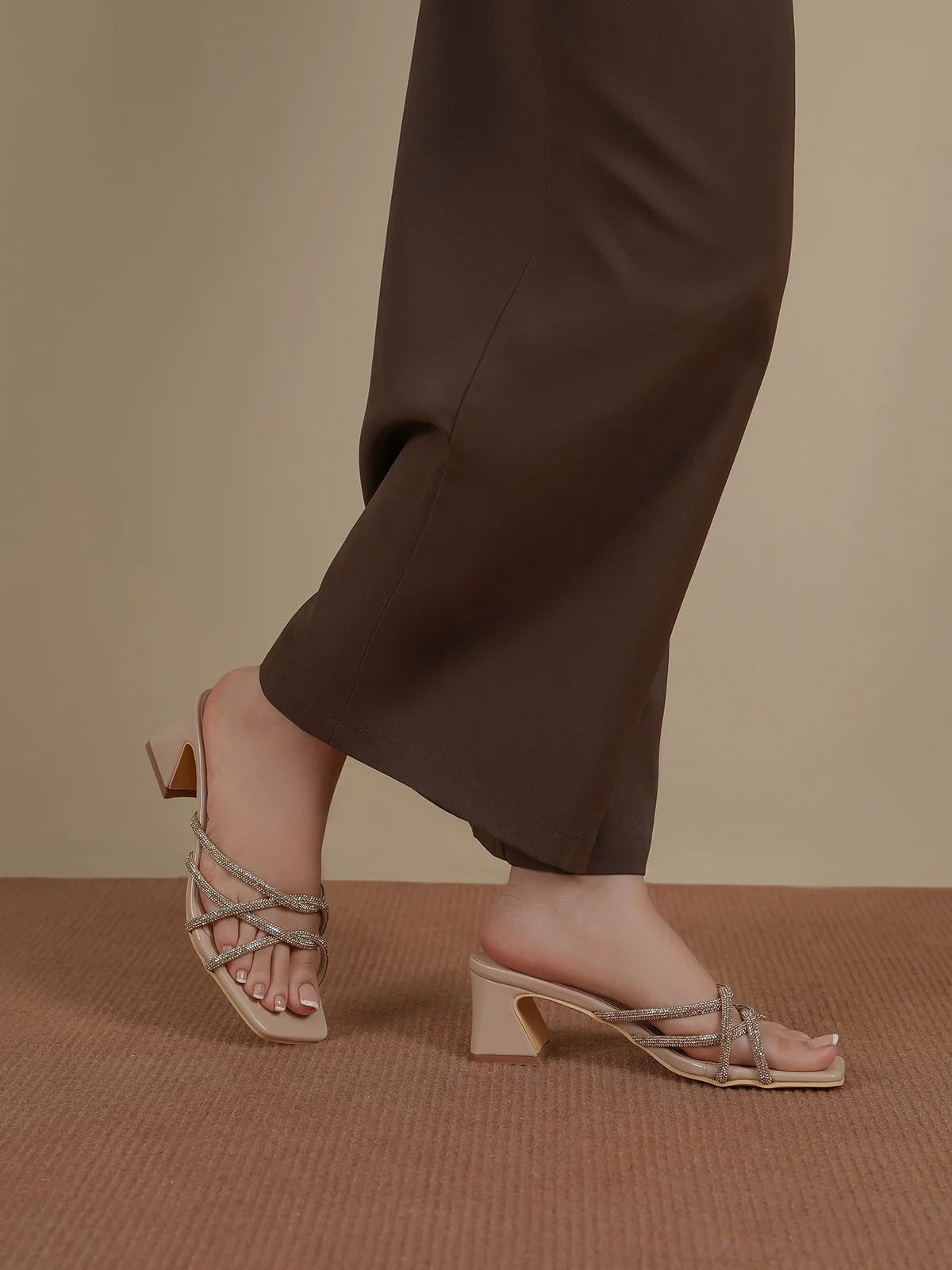 Womens "STRIDE" Block Heeled Sandals - Image 6