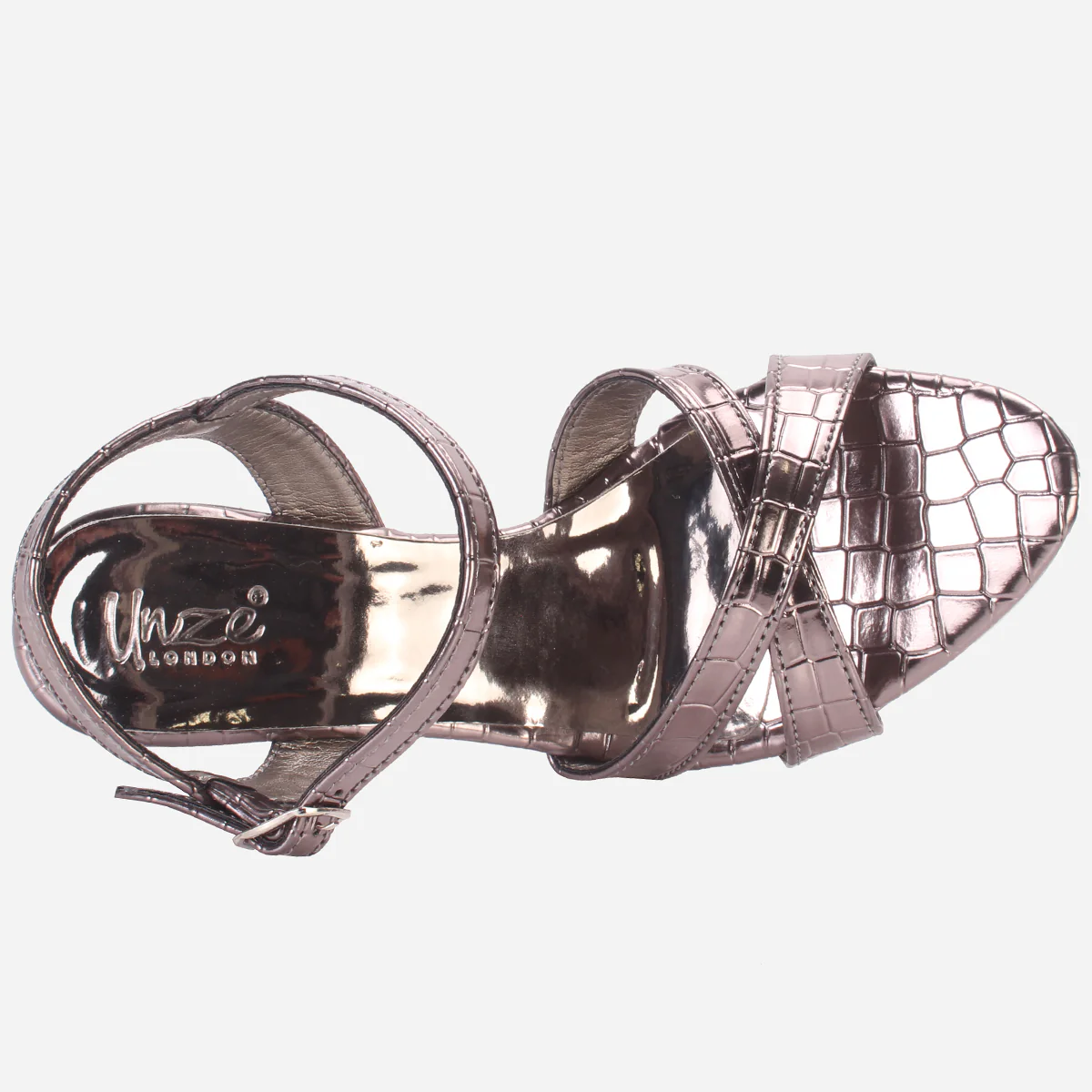 Womens "TABBAT" Shimmery Party Sandals - Image 4