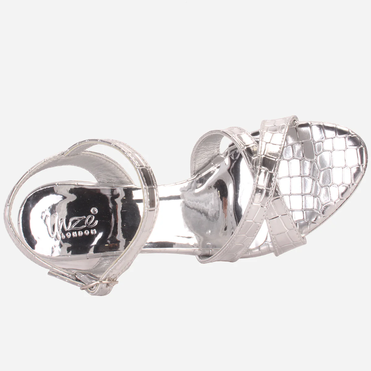 Womens "TABBAT" Shimmery Party Sandals - Image 4