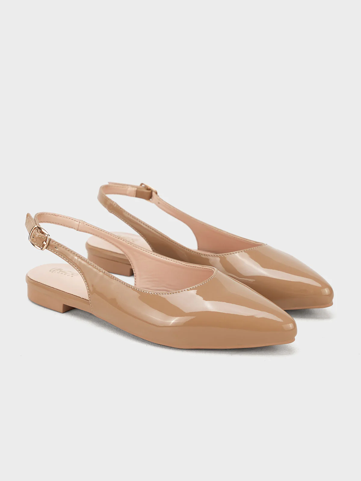 Women's "TAJEZWI" Patent Pointed Flat Shoes - Image 2