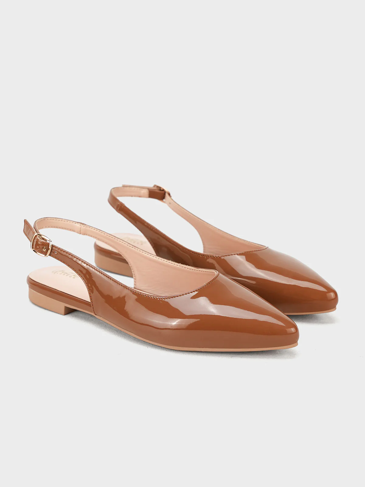 Women's "TAJEZWI" Patent Pointed Flat Shoes - Image 2