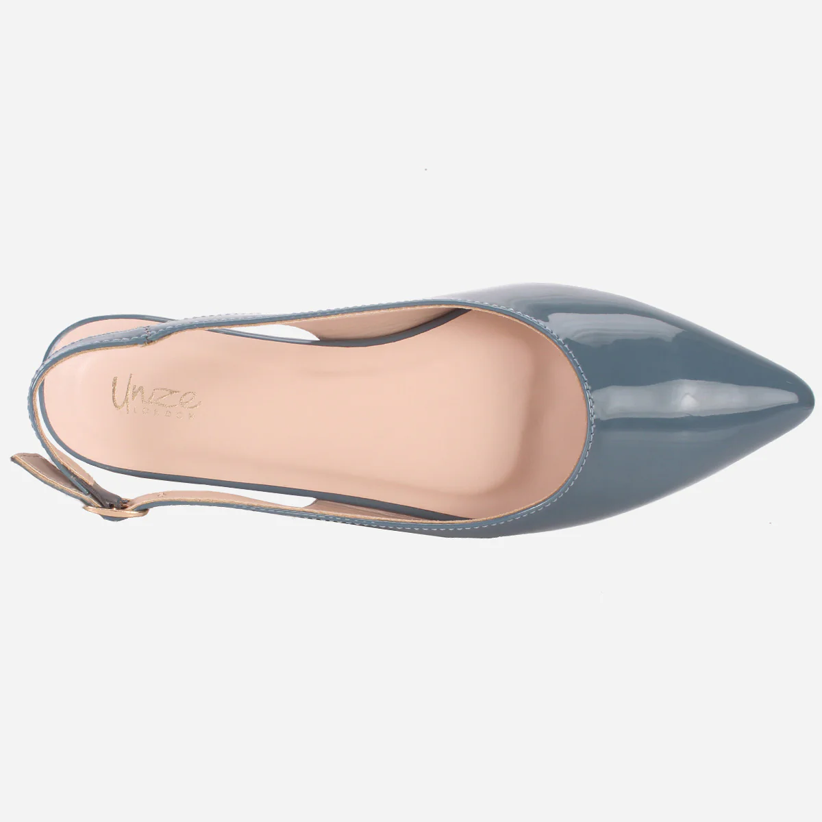 Women's "TAJEZWI" Patent Pointed Flat Shoes - Image 4