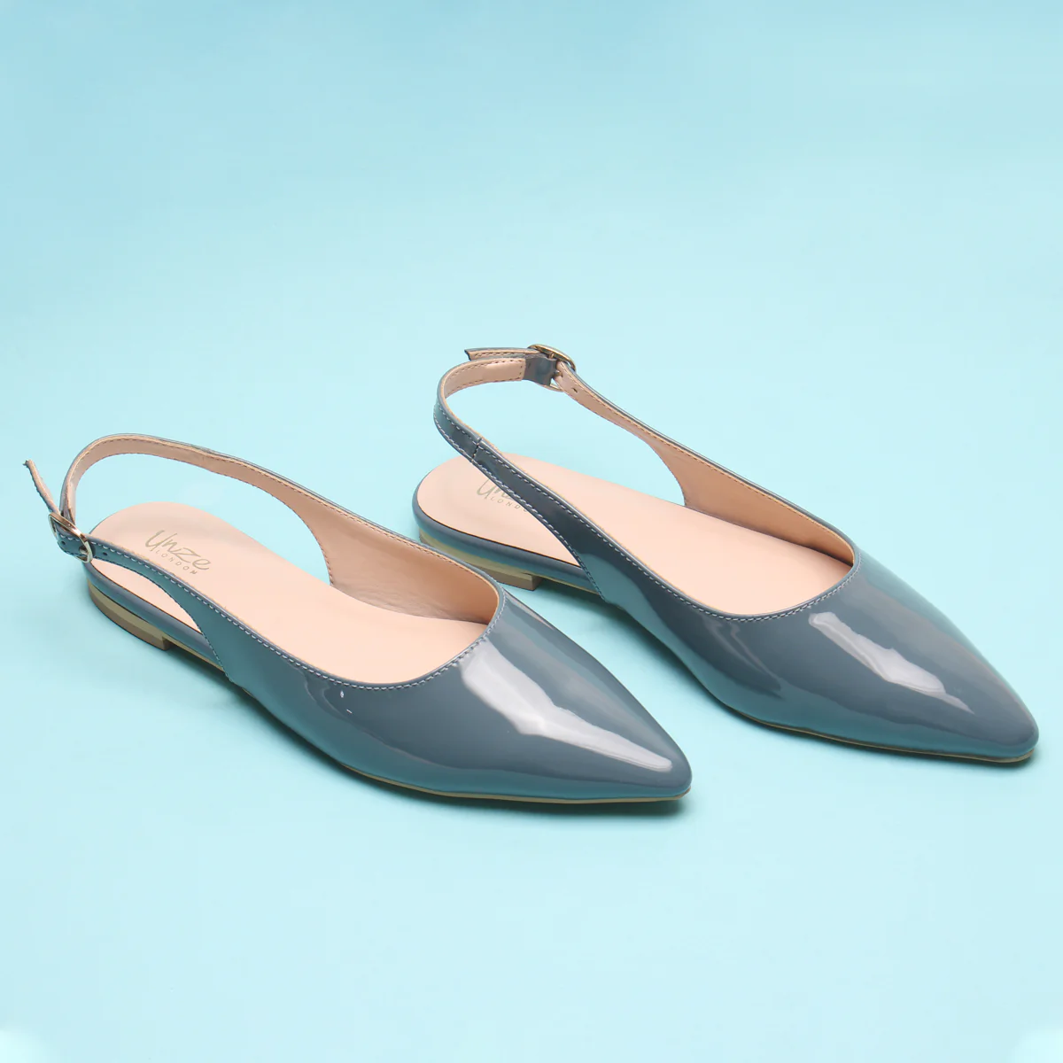 Women's "TAJEZWI" Patent Pointed Flat Shoes - Image 6