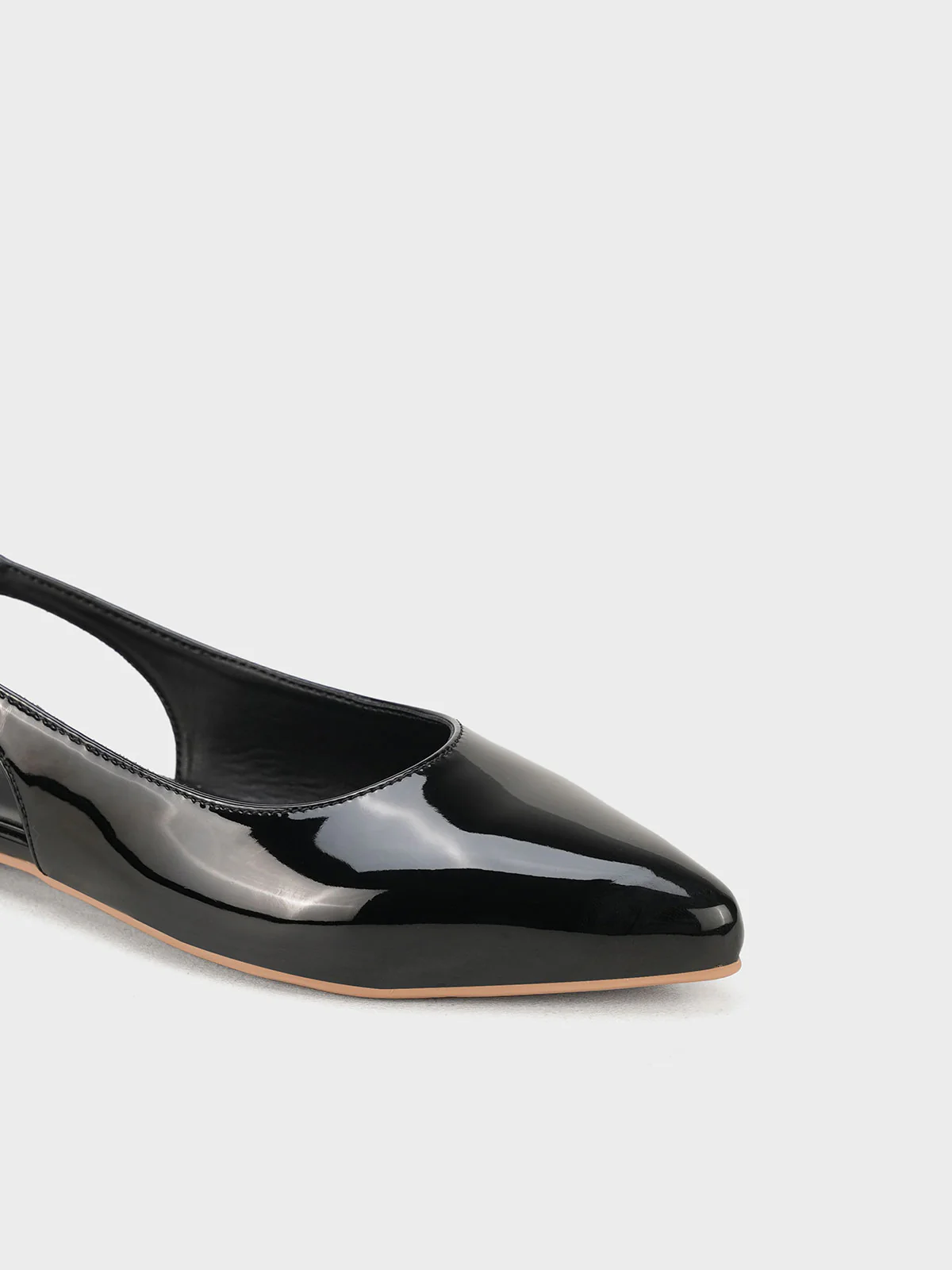 Women's "TAJEZWI" Patent Pointed Flat Shoes - Image 4