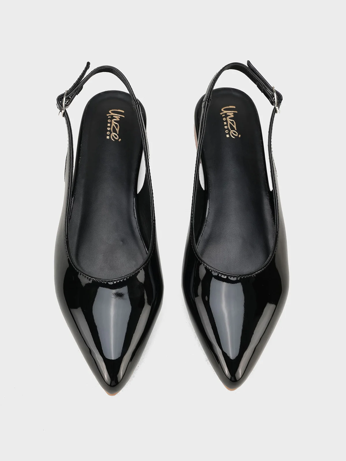 Women's "TAJEZWI" Patent Pointed Flat Shoes - Image 6