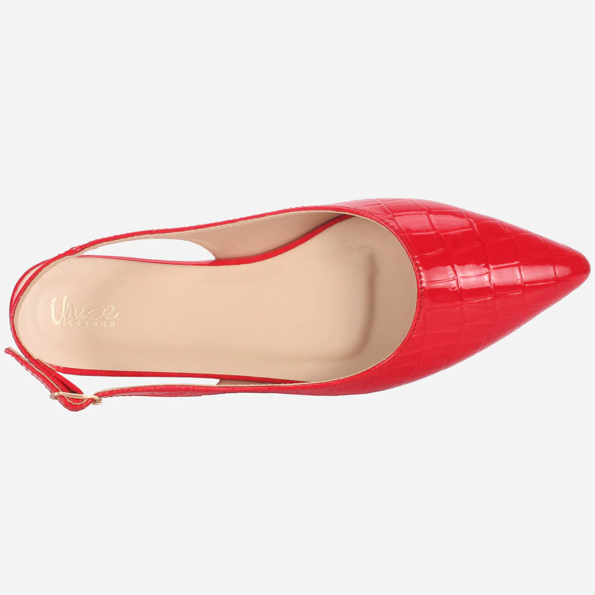Women's "TAJEZWI" Patent Pointed Flat Shoes - Image 4