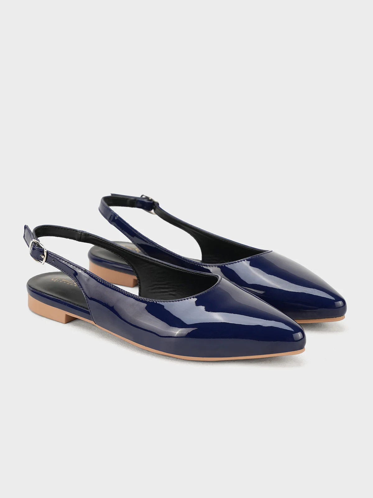 Women's "TAJEZWI" Patent Pointed Flat Shoes - Image 2