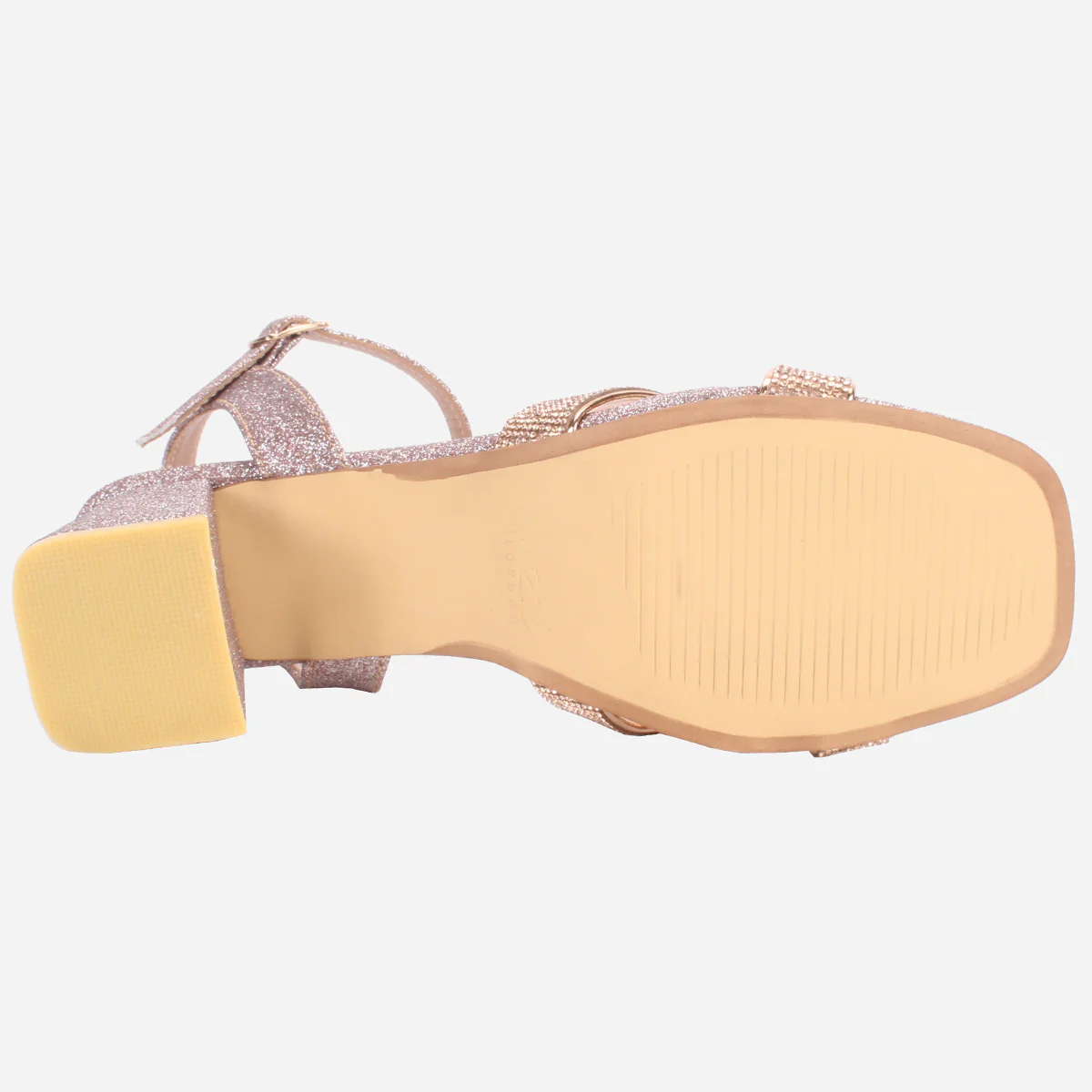 Womens "TANIT" Glittery Crossover Strap Sandals - Image 5