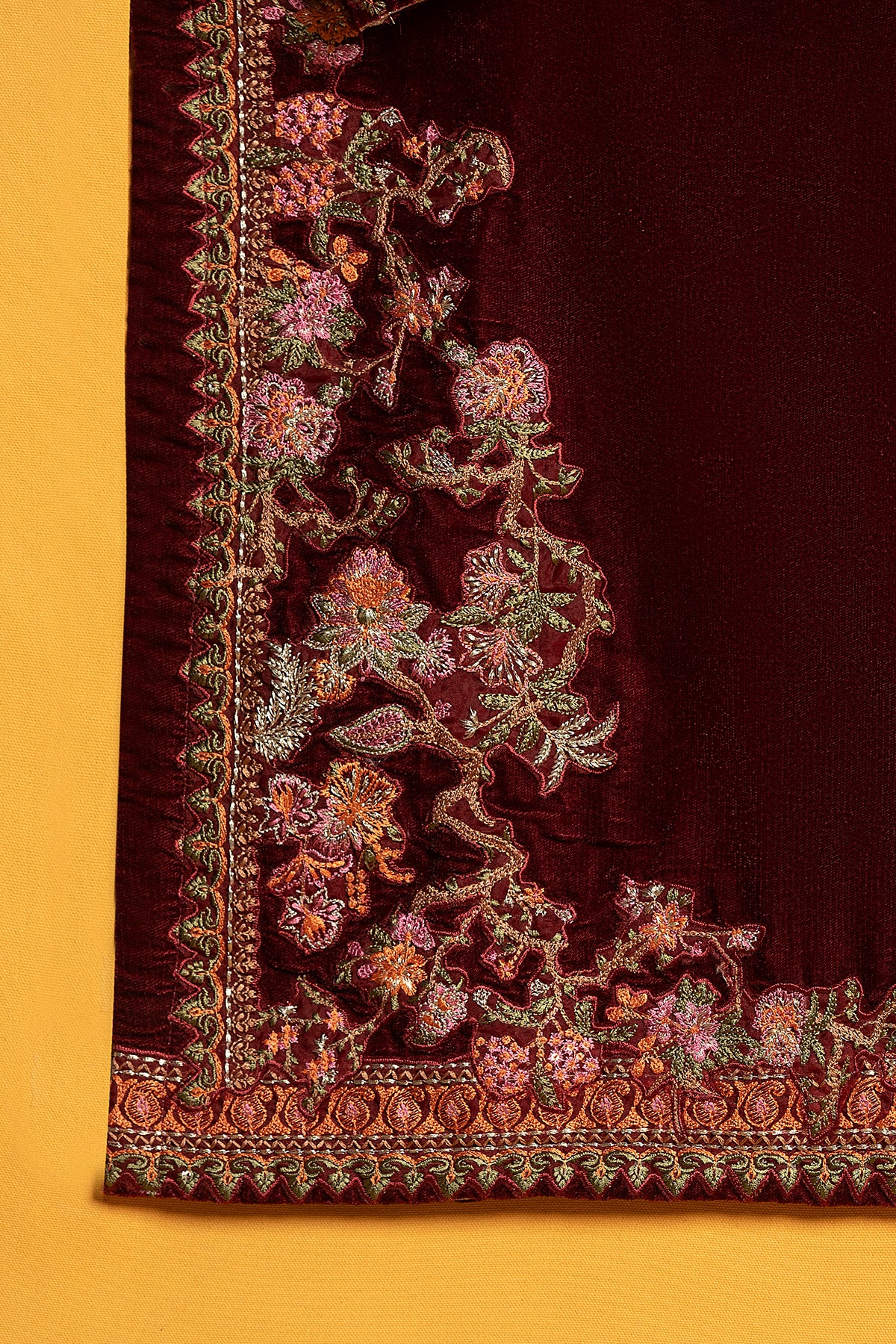"THEODORA" Embroidered Velvet Shirt - Image 3