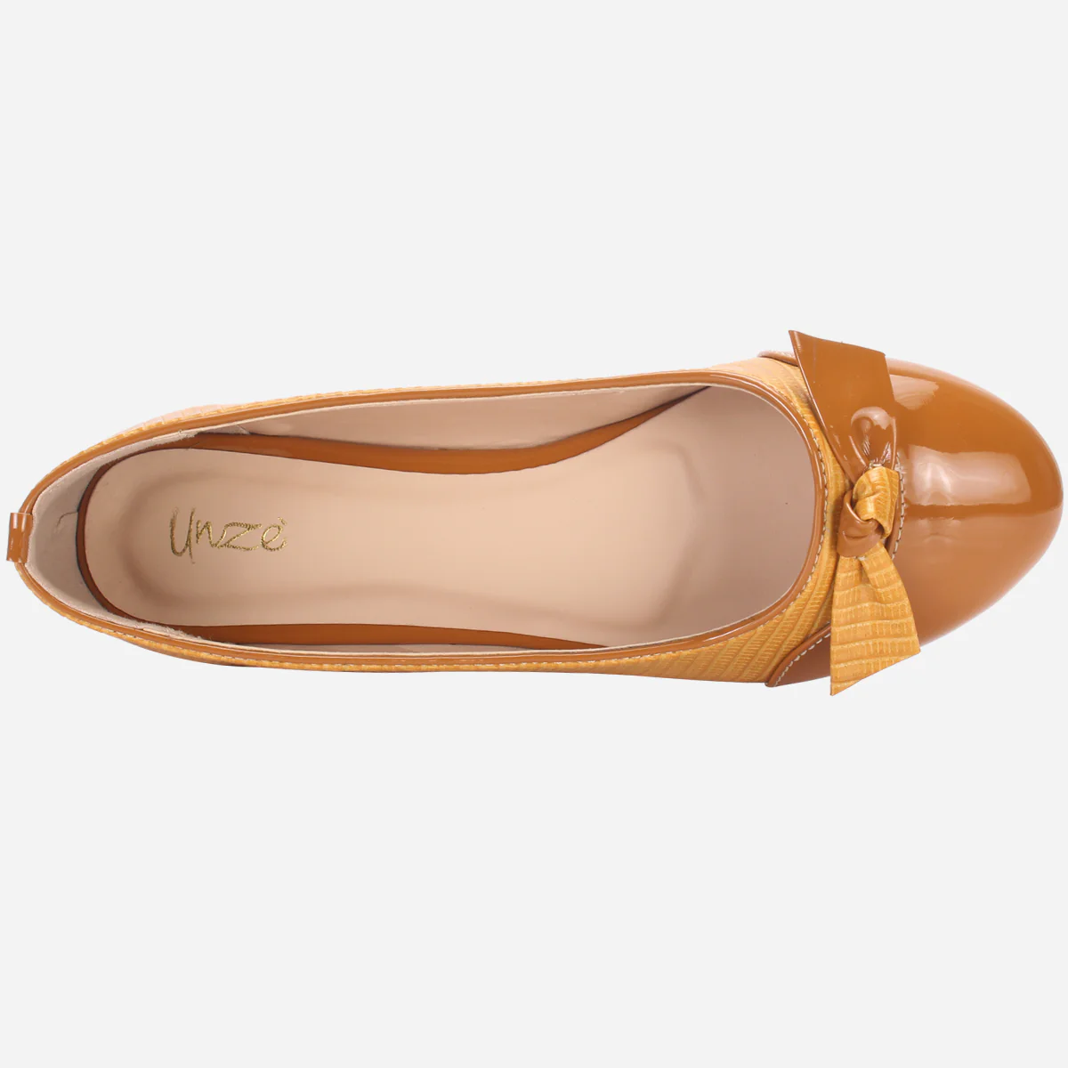 Womens "TIXIN" Flat Slide In Bow Detailing Pumps - Image 4