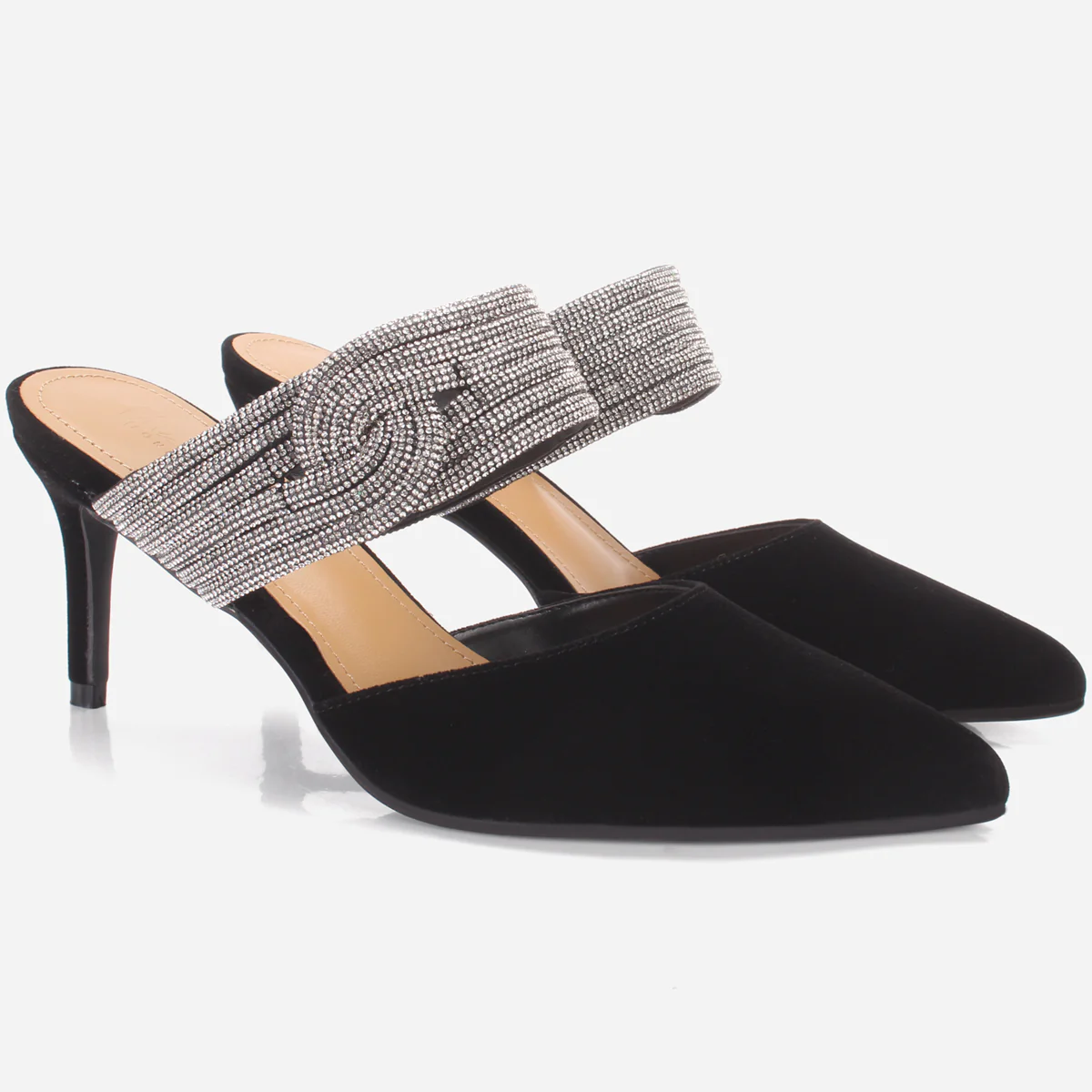 Womens "TIZANA" Pointed Tie Decorated Wedding Sandals - Image 2