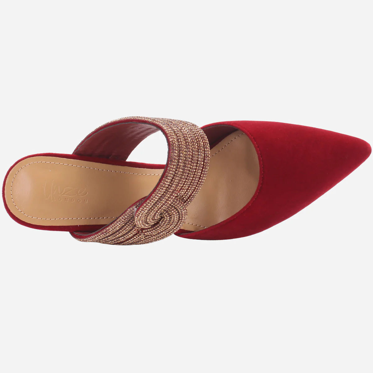 Womens "TIZANA" Pointed Tie Decorated Wedding Sandals - Image 4