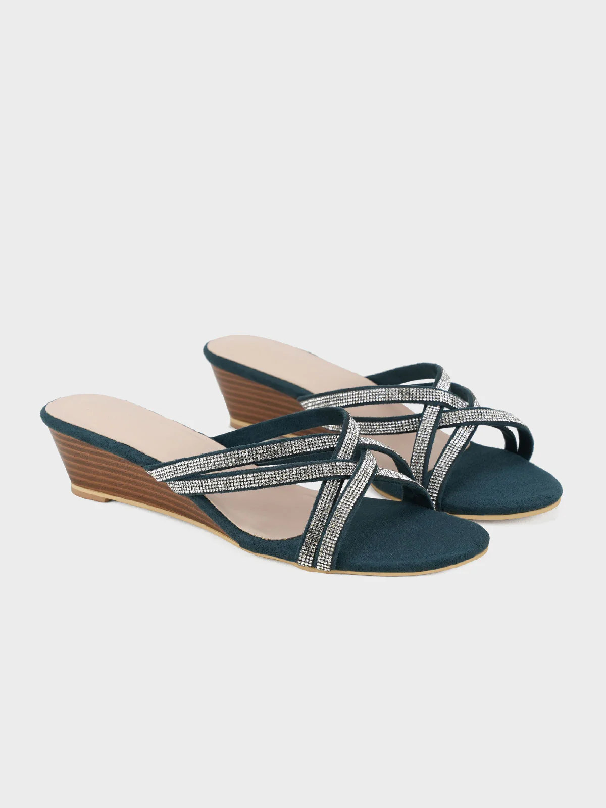 Womens "TOMEDUS" Cross Over Wedge Sandals - Image 2