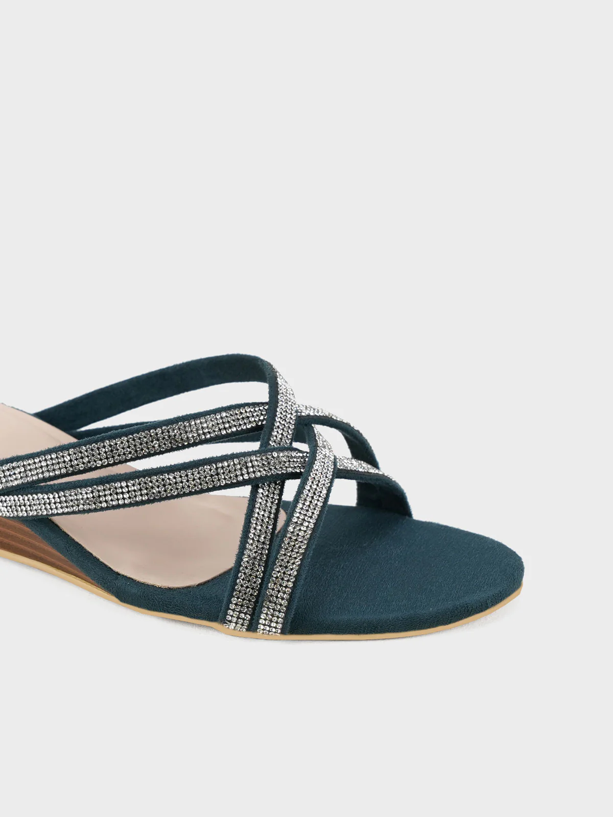 Womens "TOMEDUS" Cross Over Wedge Sandals - Image 4