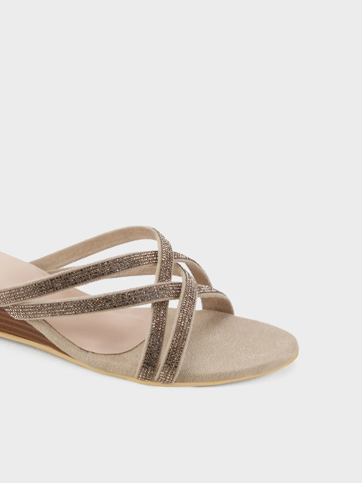 Womens "TOMEDUS" Cross Over Wedge Sandals - Image 4