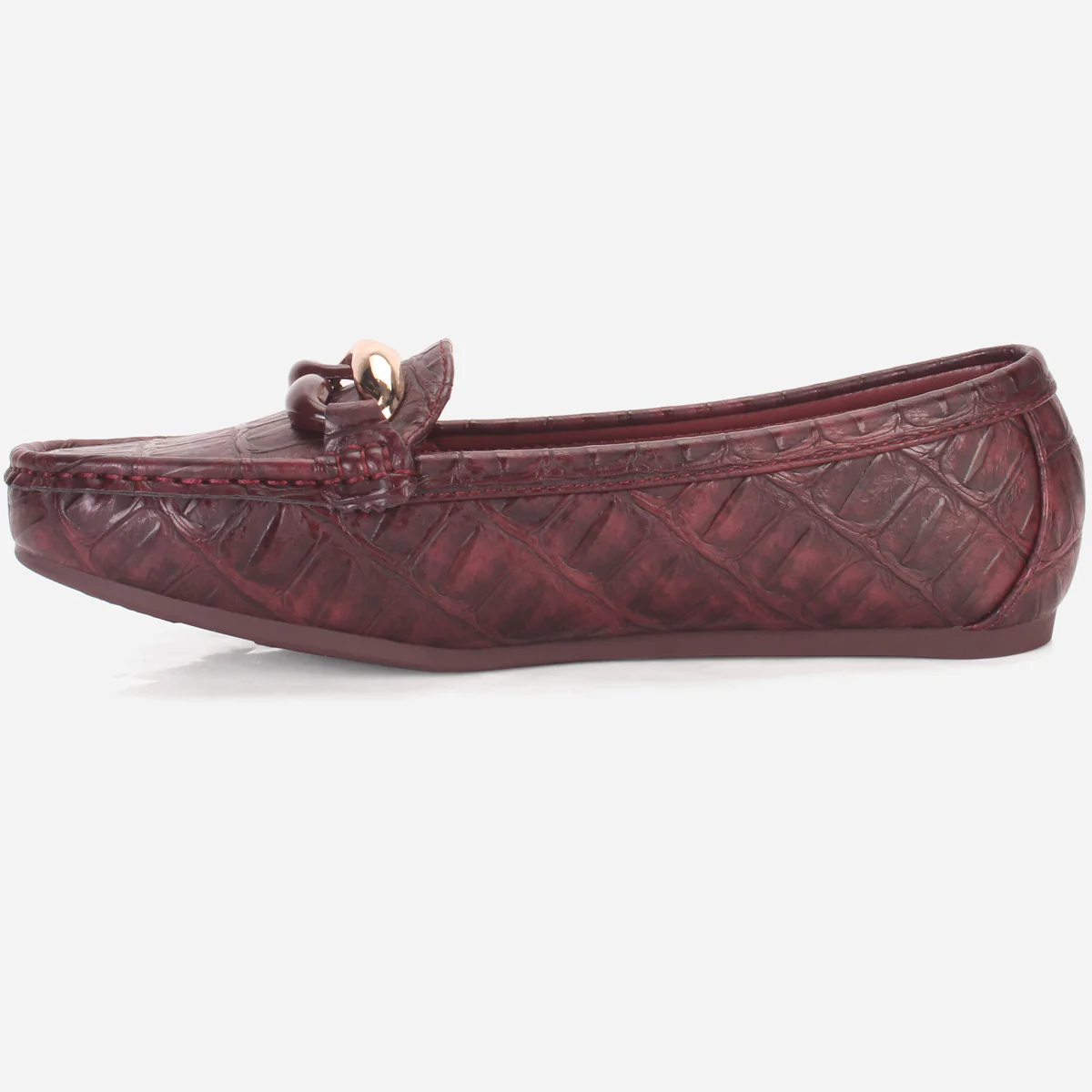 Womens "TRACEY" Flat Comfy Slide In Moccasins - Image 3
