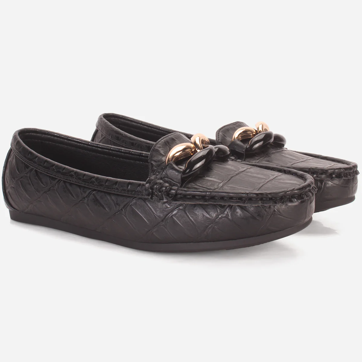 Womens "TRACEY" Flat Comfy Slide In Moccasins - Image 2