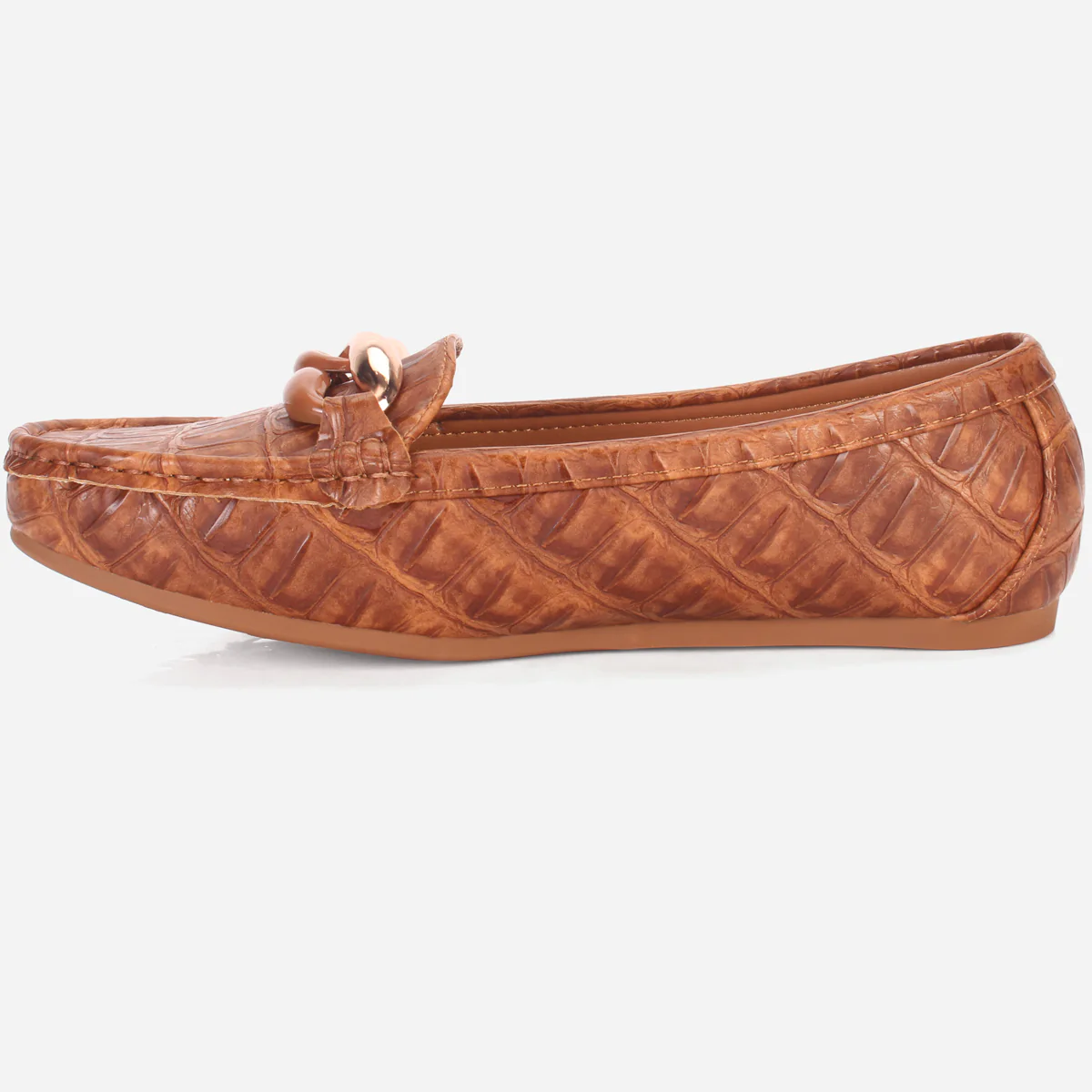 Womens "TRACEY" Flat Comfy Slide In Moccasins - Image 3