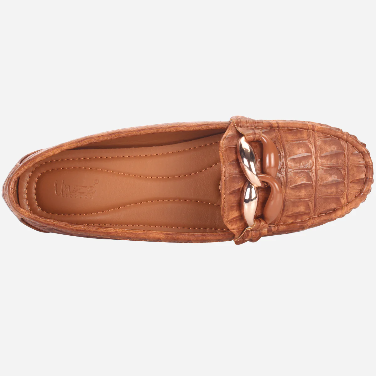 Womens "TRACEY" Flat Comfy Slide In Moccasins - Image 4