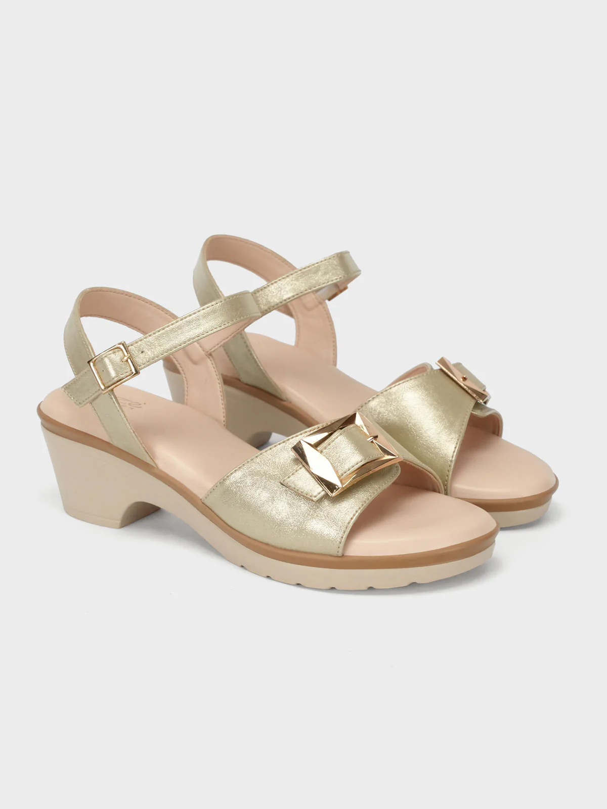 Women's "TRUONG" Shimmer Block Heel Sandals - Image 2