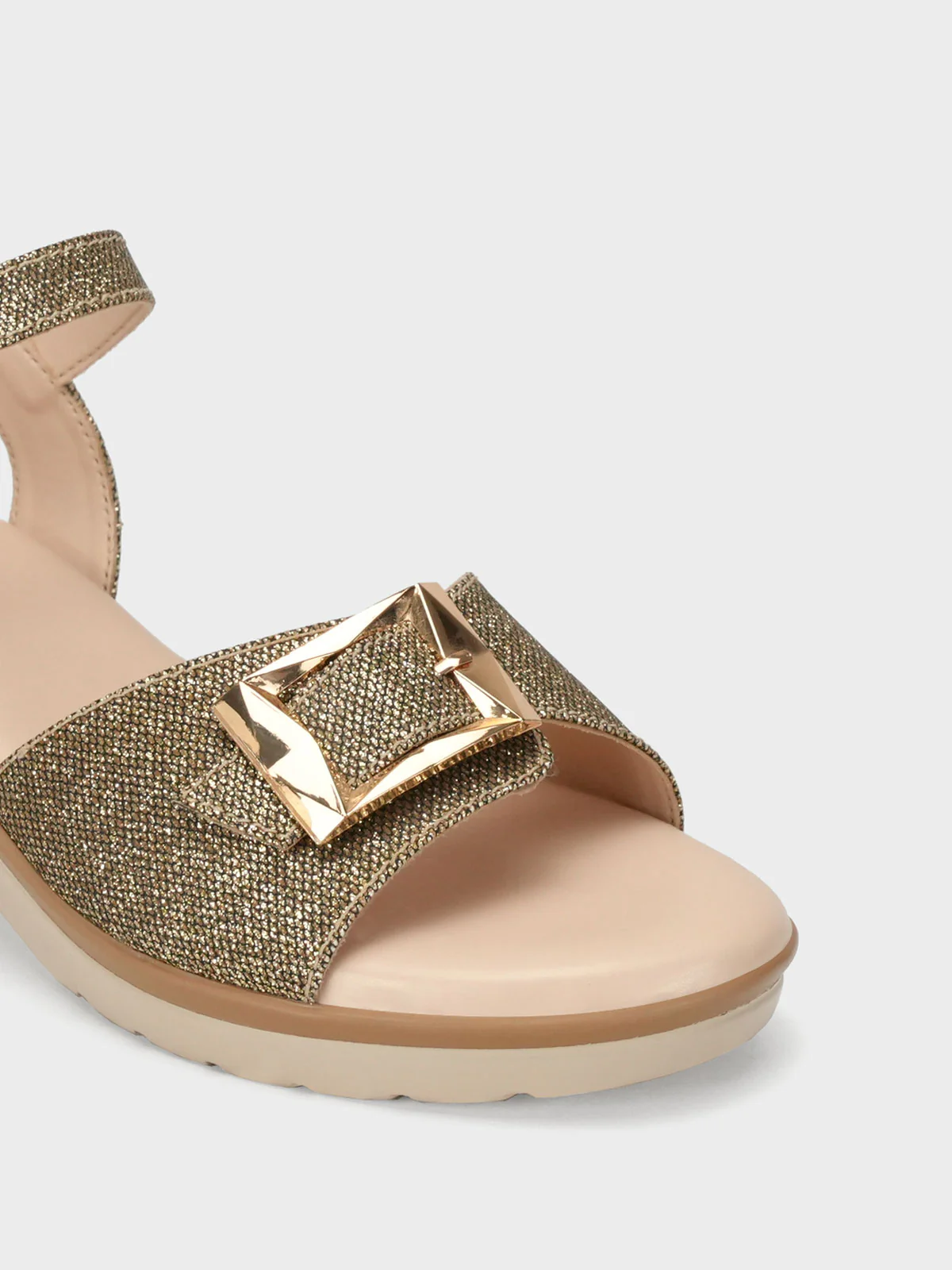Women's "TRUONG" Shimmer Block Heel Sandals - Image 4