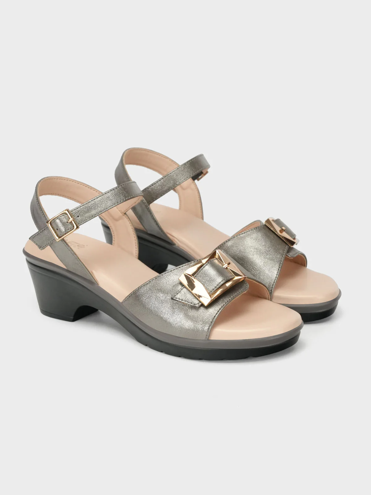 Women's "TRUONG" Shimmer Block Heel Sandals - Image 2