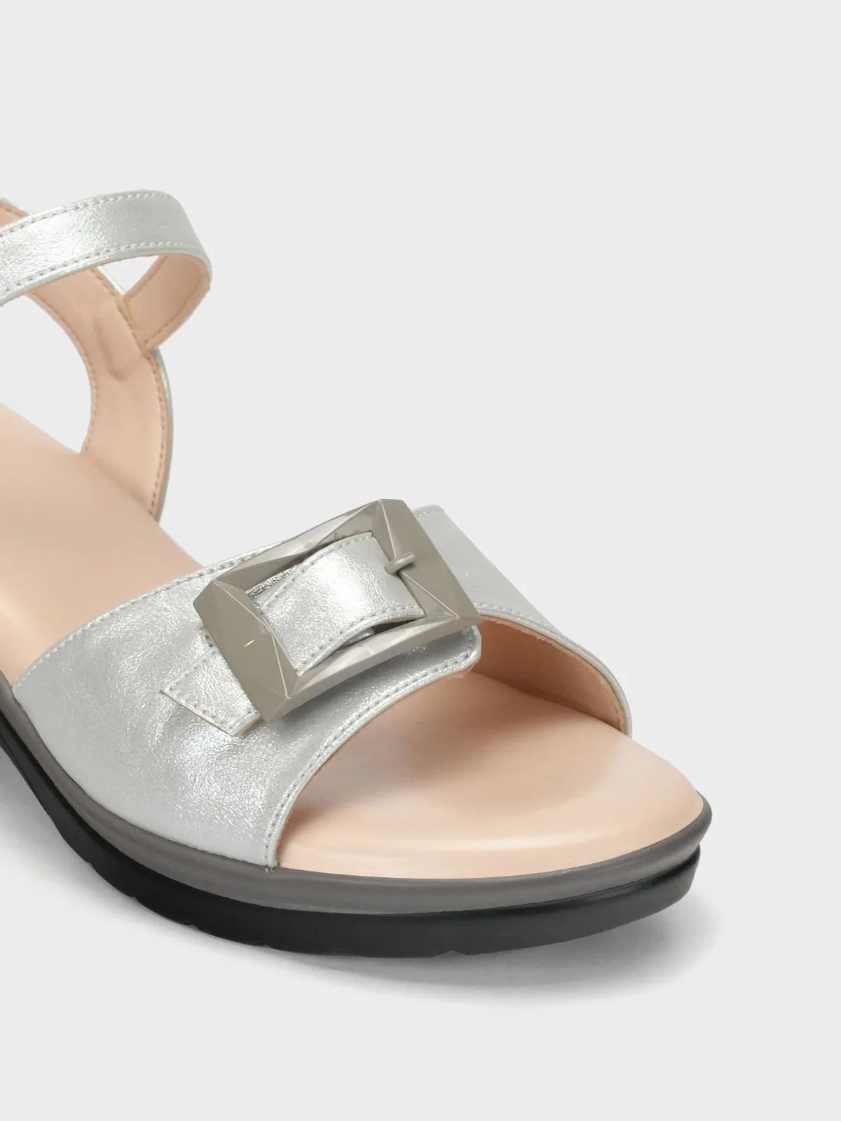 Women's "TRUONG" Shimmer Block Heel Sandals - Image 4