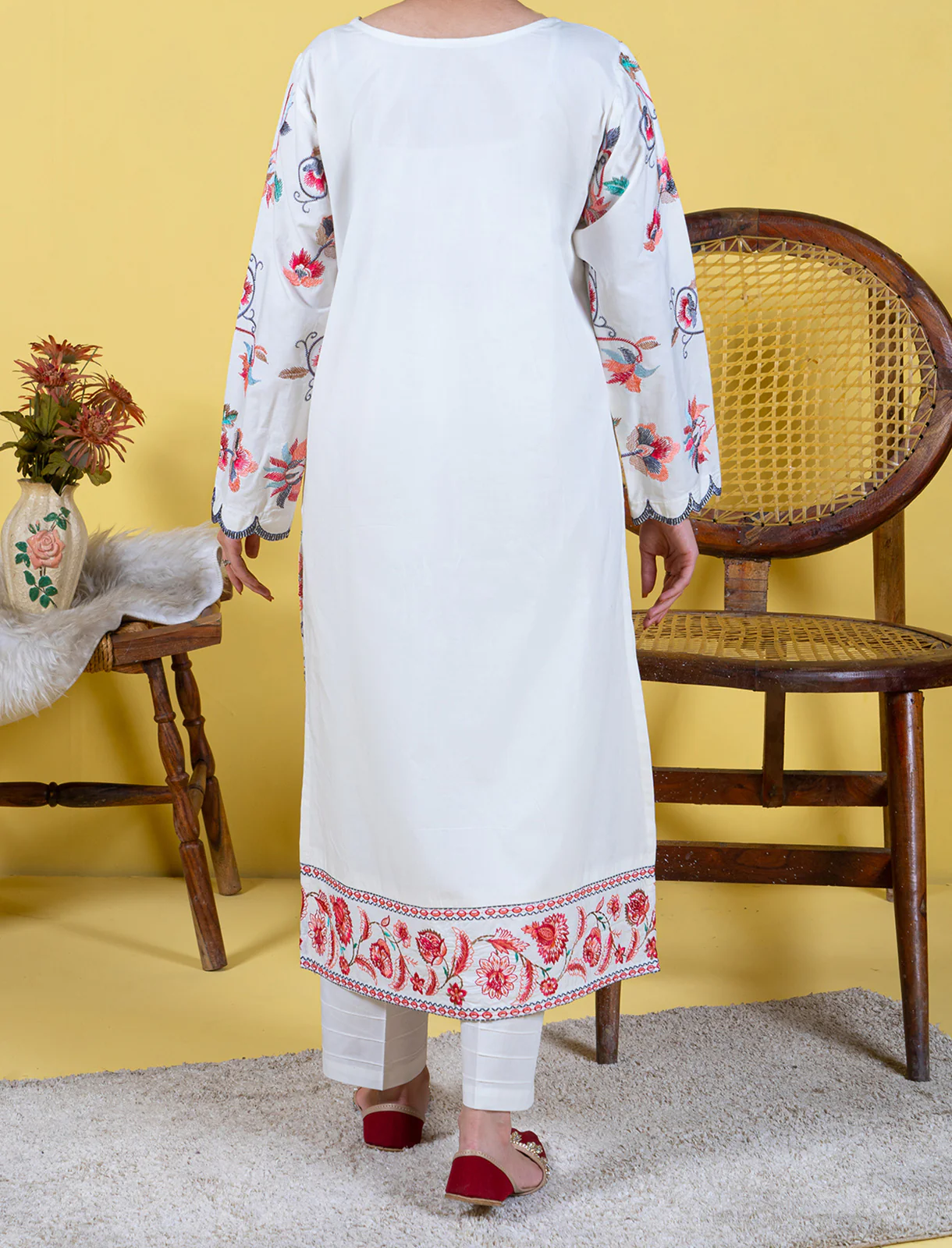 "TUOMO" Stitched Embroidered Two Piece Suit - Image 3