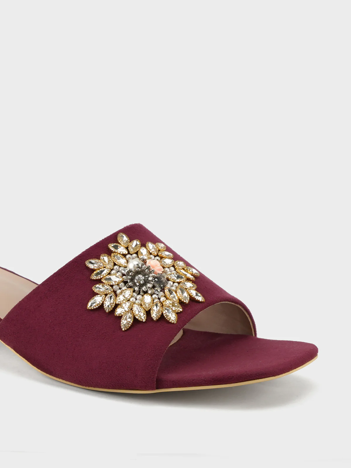Women's "UMBRIEL" Decorated Slip On Sandals - Image 4