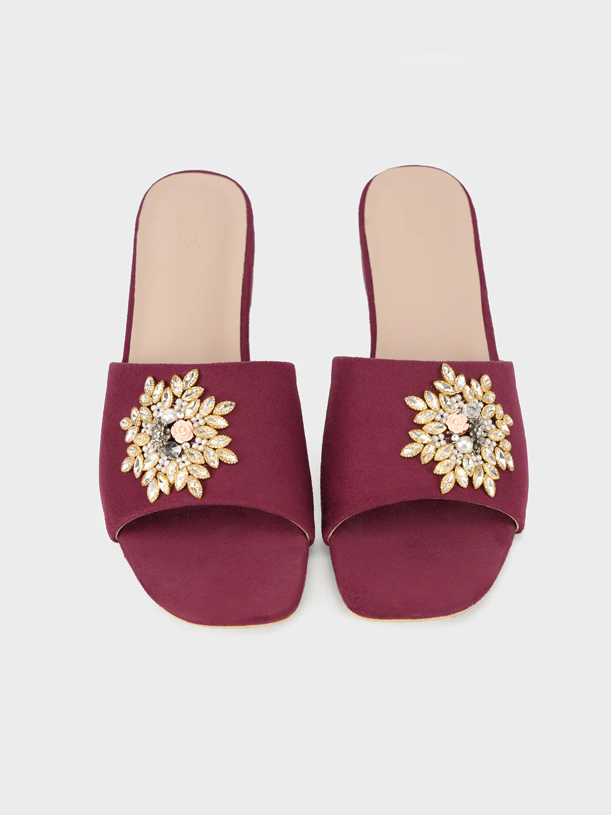 Women's "UMBRIEL" Decorated Slip On Sandals - Image 5