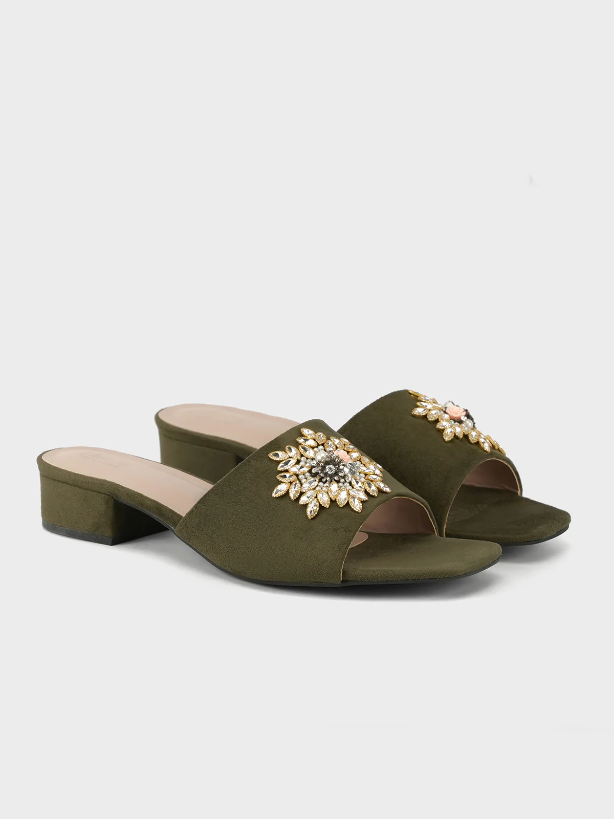 Women's "UMBRIEL" Decorated Slip On Sandals - Image 2