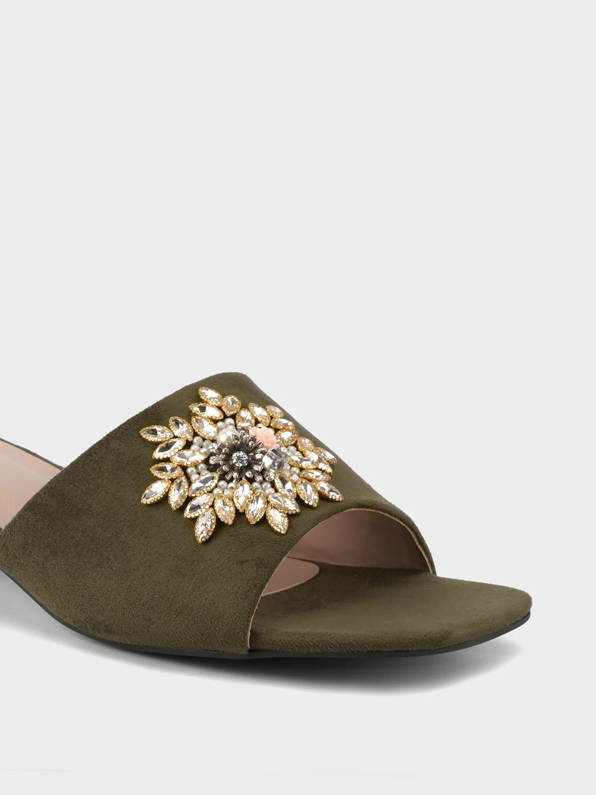 Women's "UMBRIEL" Decorated Slip On Sandals - Image 4