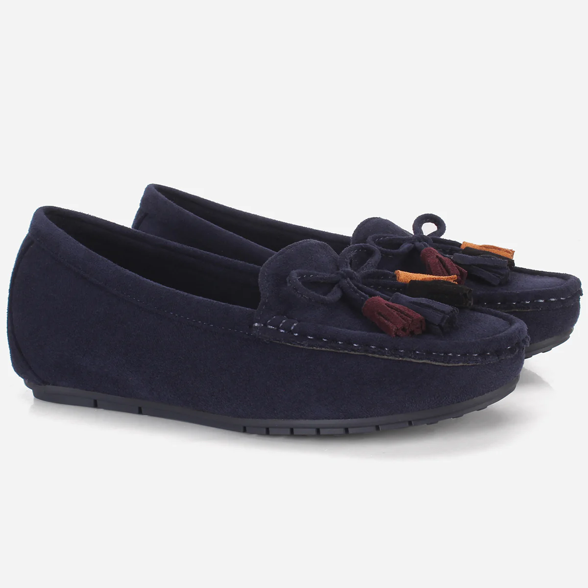 Womens "UNELI" Low Wedge Moccasins - Image 2