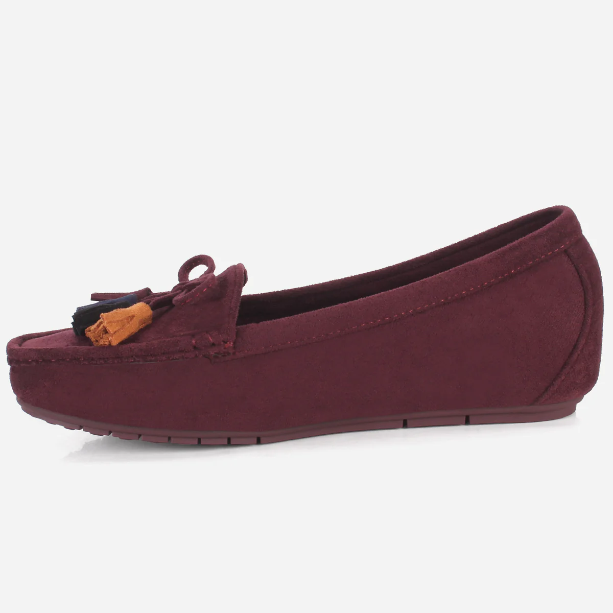 Womens "UNELI" Low Wedge Moccasins - Image 3