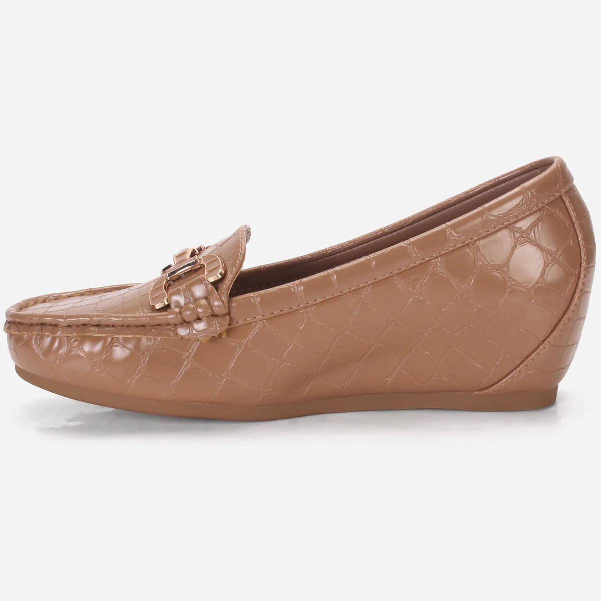 Womens "VIRONA" Wedge Comfy Slide In Moccasins - Image 3