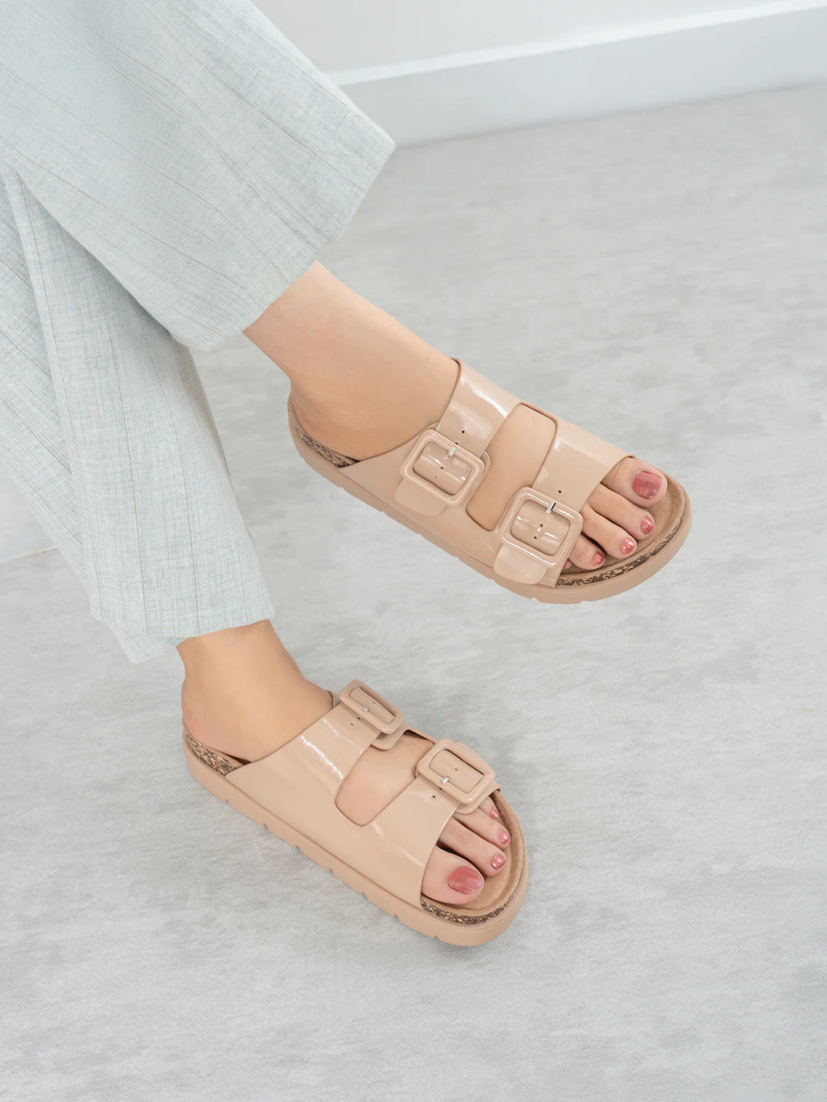 Women's "WAIOLA" Buckled Open Toe Slippers UK Size 3-8 - Image 6