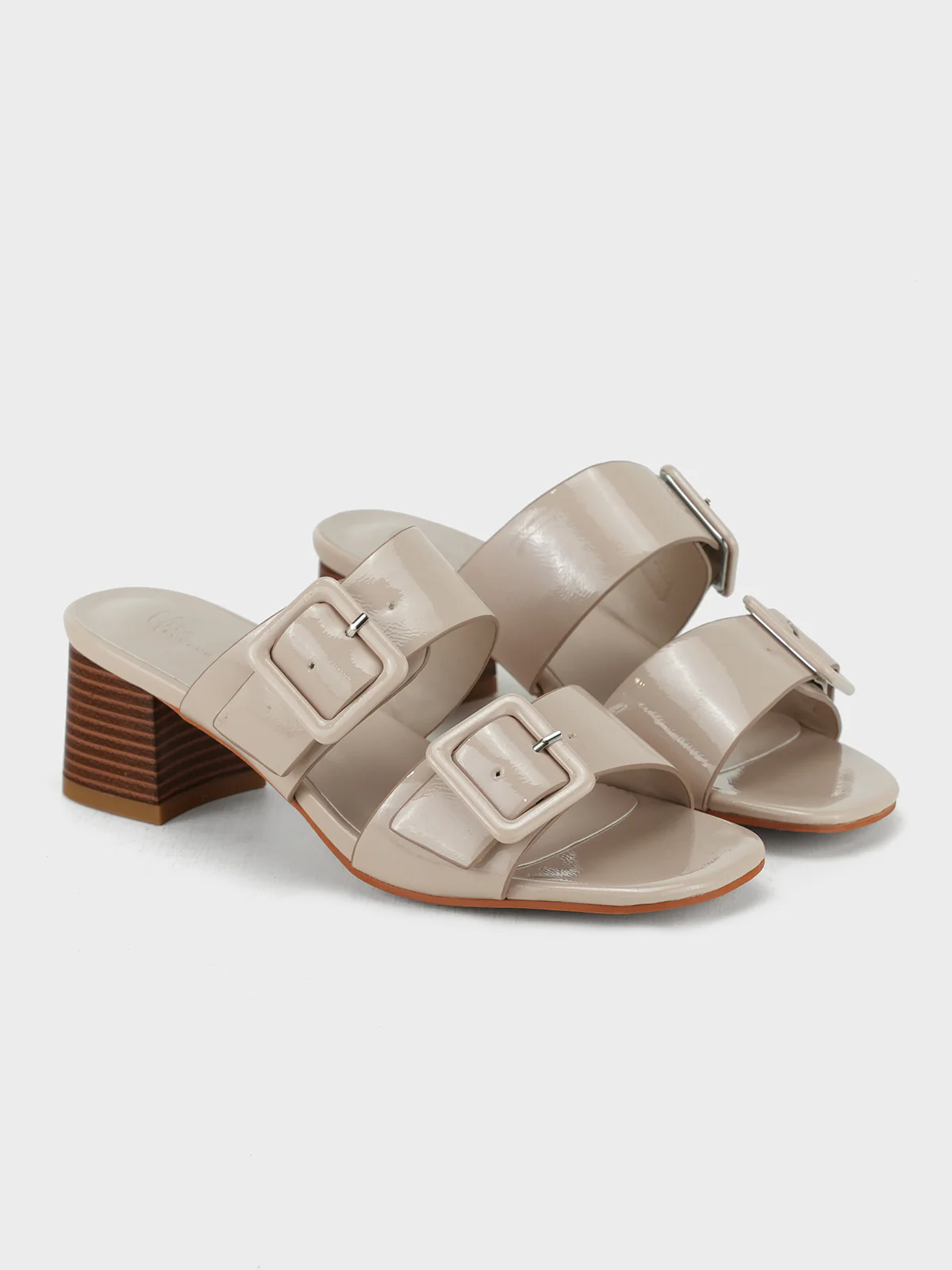 Womens "YINSHI" Adorned Block Sandals - Image 4