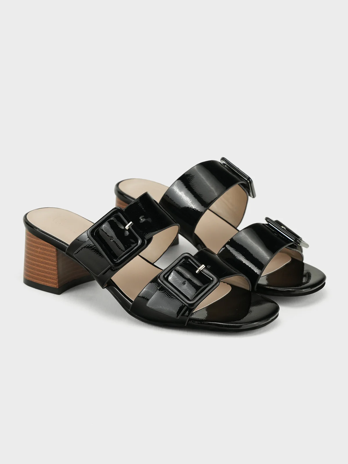 Womens "YINSHI" Adorned Block Sandals - Image 4