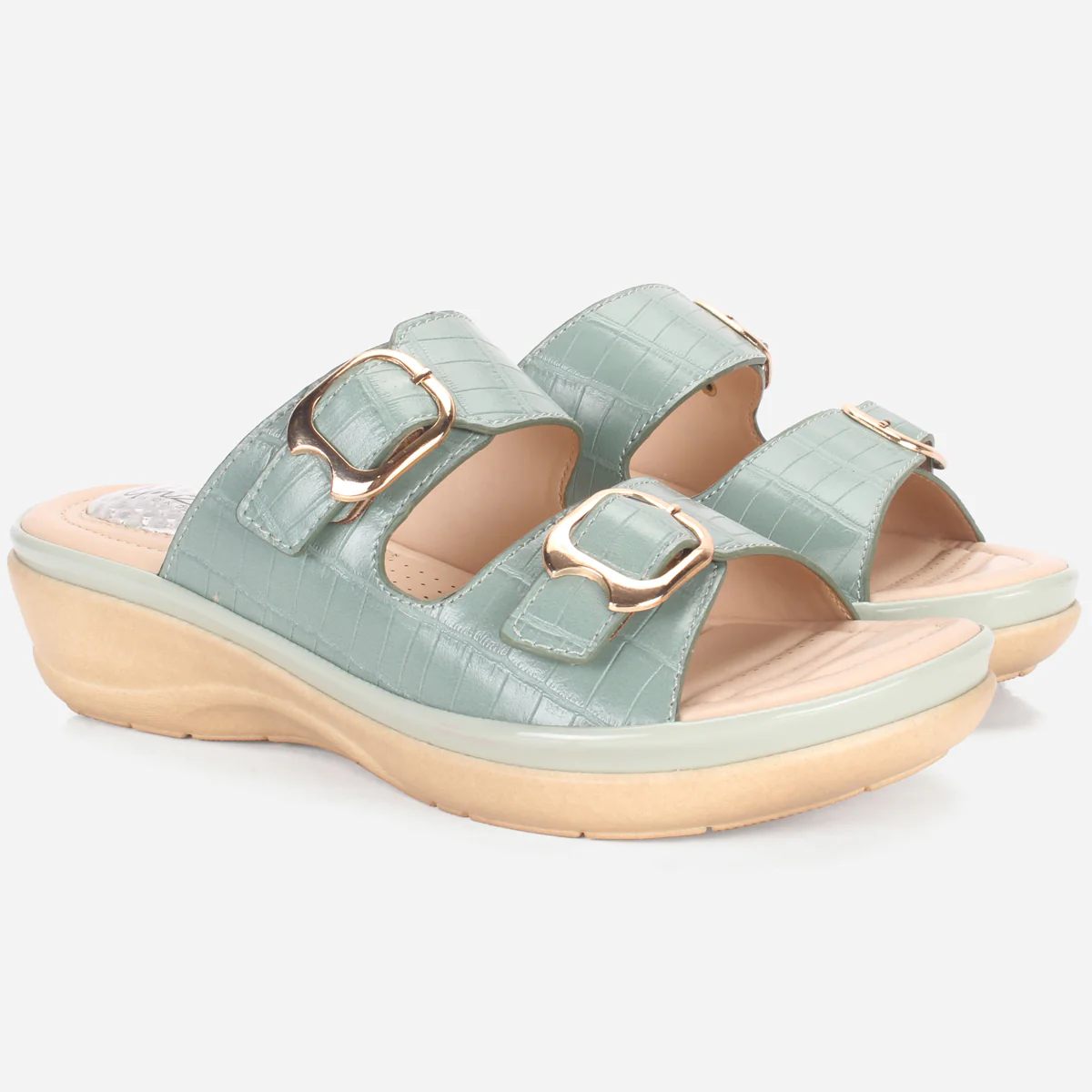 Womens "ZITOPA" Comfy Everyday Casual Wedge Slippers - Image 2