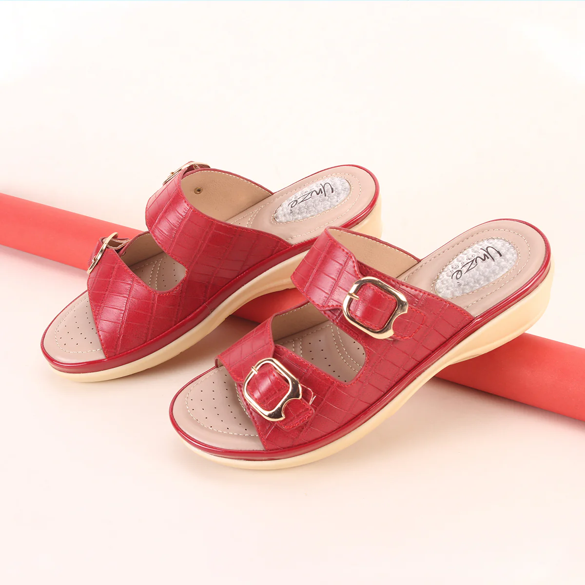 Womens "ZITOPA" Comfy Everyday Casual Wedge Slippers - Image 6