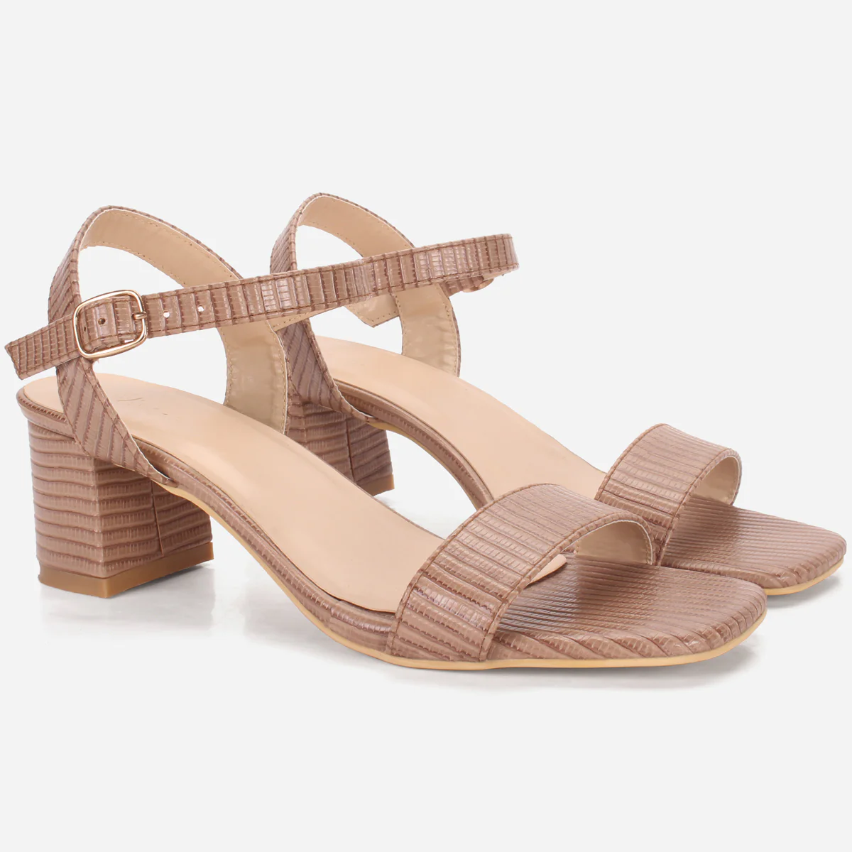 Womens "ZOYIA" Open Toe Block Heeled Sandals - Image 2
